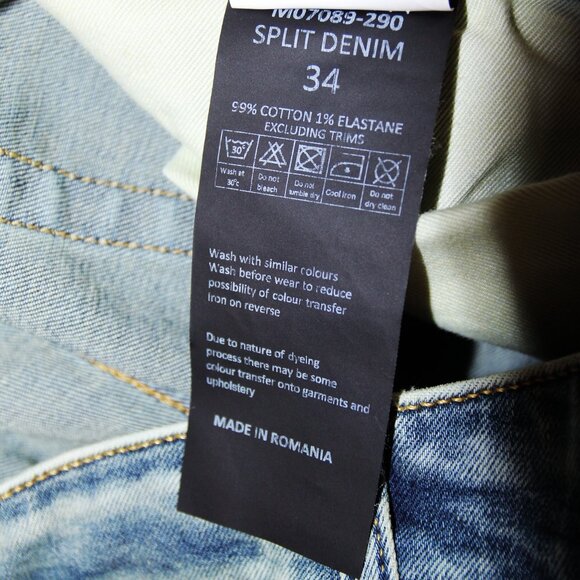 BNWT SS23 REPRESENT SPLIT DENIM 34 & 36 - Picture 10 of 15